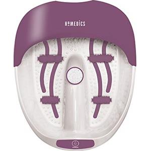 HoMedics Luxury Nail Care Foot Spa, Pediluvio Massaggiatore Piedi con 4 Strice Idromassaggio, Kit per Pedicure, Pietra Pomice, Rulli Massaggianti e Funzione Mantenimento Acqua Calda, Taglia Max: 47