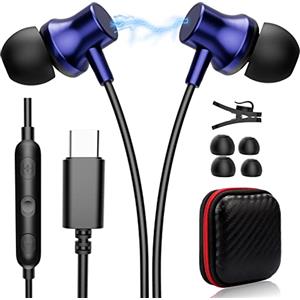 ACAGET Cuffie USB C per iPhone 16 15 Pro Max Samsung Galaxy A16 5G A55 A35 S24FE Auricolari USB C In Ear Cuffie con Filo HiFi Stereo Magnetico con Microfono e Controllo Volume per Xiaomi 14T 13 OnePlus 12 11