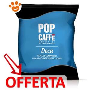 Pop Caffè E-Point Capsule Espresso Point - Dek decaffeinato - Confezione Da 100 Capsule - CONFEZIONE RISPARMIO