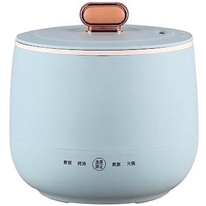 ZHANGMIN Cuociriso Piccolo, Mini Cuociriso Elettrico da 1,8 Litri con Pentola Antiaderente for 1-2 Persone, 4 Funzioni Multicooker for Preparare Riso, Zuppe, Porridge, Torte (Color : Blue)