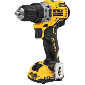 DEWALT 12V XR Trapano avvitatore senza spazzole con 2 batterie agli ioni di litio XR da 2 Ah e caricabatterie da 12/18 V XR 2 A in kit TSTAK, DCD701D2-QW