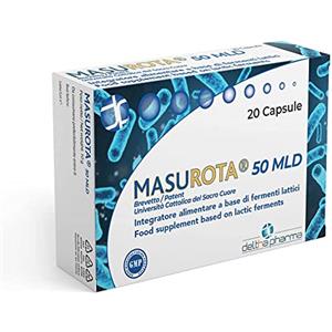 Deltha Pharma Masurota 50 MLD, fermenti lattici, Brevetto dell'Università del Sacro Cuore, con inulina, per favorire l'equilibrio della flora intestinale 50 miliardi di cellule vive,20 cps