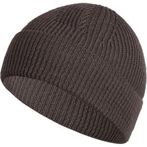 SERIMANEA Cappello Uomo Invernale e Donna - Morbido e Molto Caldo - 50% Lana Merino - Berretto Beanie Uomo - Adatto Anche per Primavera e Autunno - Marrone