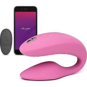 We-Vibe Sync 2 Vibratore di Coppia - Sex Toys per Lui e Lei - Punto G e Clitoride - Impermeabile - con Telecomando e App - Controllo a Distanza - Giochi sesso per adulti uomo donna - Rosa