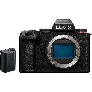 Panasonic LUMIX DC-S5 II Corpo Macchina Mirrorless Full Frame,4K 60P e 6k 30P, Schermo Ribaltabile, Wi-Fi, AF Ibrido di Fase Con 779 Punti, IS Attivo,Solo Corpo con Batteria di Ricambio, Nero