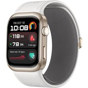 HUAWEI Watch D2, Smartwatch Con Monitoraggio Pressione Sanguigna, Ecg, Stress, Sonno, Spo2 e Compatibile Con Ios e Android, Leggero e Sottile e Con Chiamate Bluetooth, Cinturino In Pelle Bianca