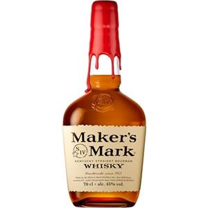 Maker's Mark, Kentucky Straight Bourbon Whisky, bourbon dolce e soft dall'iconica chiusura in cera rossa - bottiglia in vetro da 700ml