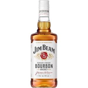 Jim Beam Kentucky Straight Bourbon Whiskey, Bourbon Distillato A Bassa Temperatura Da Un Mix Di Cerali, 4 Anni Di Invecchiamento, 700 ml