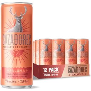 Cazadores Cocktail Paloma CAZADORES pronto da bere, senza glutine e con aromi naturali, 5% ABV, 12 x 25cl / 250ml