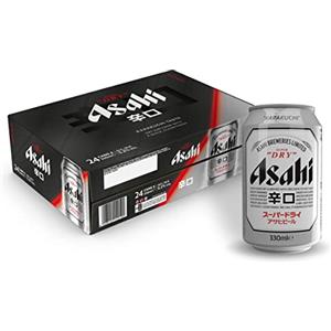 Asahi Super Dry Birra Premium Dry Lager, Cassa con 24 Birre in Lattina da 33 cl , 7.92 L, Birra Giapponese dal Gusto Pulito, Secco e Rinfrescante, Gradazione Alcolica 5.2%