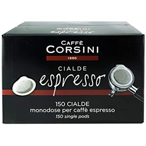 CAFFÈ CORSINI 1950 Caffè Corsini Caffè Macinato Espresso in Cialde in Carta ESE, Gusto Forte e Intenso, Confezione da 150 Cialde ESE