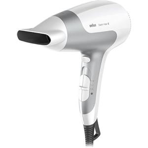 Braun Satin Hair 5 Powerperfection BRHD580E Asciugacapelli 2500W, Funzione Ionica Anti-crespo, 3 Temperature / 2 Velocità, Egonomico, Concentratore, Bianco