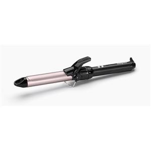 BaByliss C325E Ferro Arricciacapelli da 25mm, Satin Touch, 10 temperature, Supporto integrato, Nero e rosa