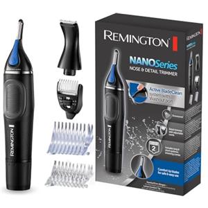 Remington Rifinitore Multifunzione - Taglia Peli Naso e Orecchie, Rifinitore per Sopracciglia, Rifinitore per Barba - Inclusi 2 Pettini di Fissaggio, Rifinitore per Dettagli da 1-5 mm, NE3870