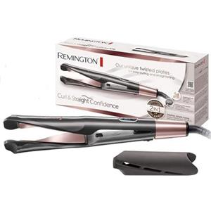 Remington Piastra per Capelli e Arricciacapelli - Curl&Straight Confidence 2in1 Multistyler: Piastre per styling curve per stirare, ricci e onde - 150-230°C, piastra per capelli S6606B