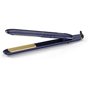 Conair 2516PE Piastra lisciante Midnight in Titanium Ceramic, riscaldamento rapido in 30 secondi, 3 impostazioni di temperatura fino a 230°C, multi-voltaggio, EU