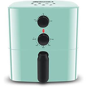 Elite Gourmet EAF-3218BL Friggitrice ad aria calda personale elettrica, compatta, salvaspazio, senza olio, cottura sana, timer e controllo della temperatura, senza PFOA, 700 W, con ricette, 950 ml,