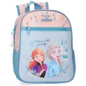 Disney Joumma Bags, Frozen Believe in the journey, zaino per bambini, zaino da scuola, realizzato in poliestere, spalline larghe e regolabili, varie tasche e scomparti., blu, Zaino 28