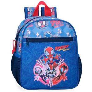 Marvel Disney Spidey Power of 3, zaino per bambini, zaino per scuola, spalline larghe, ergonomiche e imbottite, varie tasche. Joumma Bags., blu, Zaino prescolare