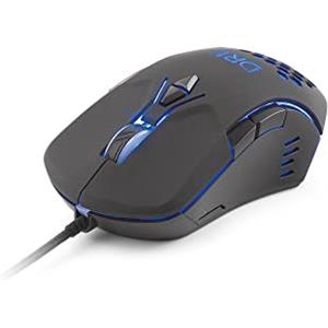 DR1TECH Guardian+ Mouse da Gaming con Filo in Tessuto Resistente - 7 Tasti fino a 3200 DPI - Design Leggero e Resistente - Mouse Ergonomico da Gioco per PC/PS4/XBOX