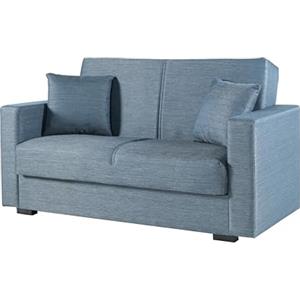 Arredo Stock Divano letto con cassettone 2 posti grigio-blu 