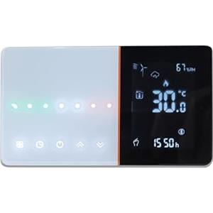 LEDLUX Termostato WIFI Caldaia a Gas, Rettangolare Per Scatola 503 e 502, 230V 5A, APP Tuya e Smart Life, Compatibile con Alexa, Digitale Programmabile