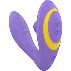 ROMP Reverb Rabbit Vibrator Clit Sucker - Vibratore punto G e giocattolo di aspirazione del clitoride per doppia stimolazione - Giocattoli sessuali vibranti per adulti in silicone per donne - Viola