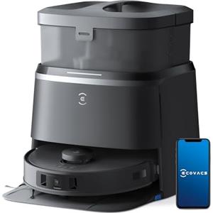 ECOVACS DEEBOT T30 Omni Robot aspirapolvere con funzione di pulizia, Mini Station aspirapolvere robot, aspirazione 11.000 PA, pulizia adattiva dei bordi con tecnologia TruEdge™ Mopping Technolgie,