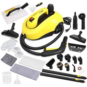 TVD Pulitore a Vapore Multiuso TVD, Pulitore vapore casa-con 28 Accessori, Pulitore Vapore per Rimuovere Macchie,Pavimenti,Tappeti, Divano, Sedili Auto, Tappezzeria,Cucina - 1,5 L scopa a vapore