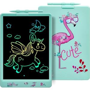 DYNASONIC (DYNA-PM Flamingo) Tavoletta di Scrittura Bambini 10 Pollici, LCD Tavoletta di Disegno Bambini Lavagna Magnetica Dinosauro Giocattolo Regalo 2 3 3 4 5 6 7 8 Anni.