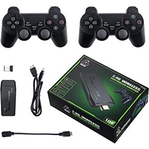 DISCORAMA RETRO CONSOLE PORTATILE WIRELESS 2 CONTROLLER 64GB, CONSOLE PER VIDEOGIOCHI CONTROLLER USCITA HDMI 3500 GIOCHI IN 1 GAMEPAD PC TV SD GAME STICK - DISCORAMA®