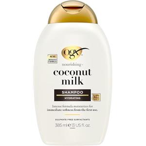 OGX Shampoo Nourishing + Coconut Milk, Shampoo idratante con Latte e Olio di Cocco e Proteine ​​del Latte, Shampoo capelli secchi districante per una chioma morbida, luminosa e sana, 385 ml