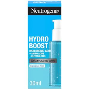 Neutrogena Hydro Boost Siero Ultra Idratante, Siero idratante viso leggero e ad assorbimento rapido, Siero viso Acido Ialuronico per una pelle luminosa e una barriera cutanea più forte, 1 x 30 ml