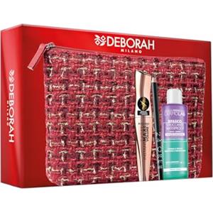 Deborah Milano - Set Regalo Donna Pochette Occhi, Include Mascara Instant Maxi Volume con Ceramidi, Matita Occhi 24 Ore 251 Black e Struccante Occhi Bifasico Dermolab 50ml, n.1