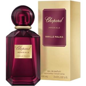 Chopard Vanille Malika 100 ml - Eau de Parfum da Donna - Fragranza Ambrata Gourmand - Note Sensuali di Vaniglia, Pepe Rosa, Litchi e Cashmeran - Flacone in Vetro Rosso