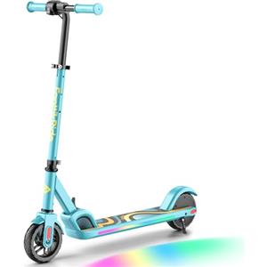 FanttikRide C9 Pro Monopattino Elettrico per Bambini 120-160 cm, Luci Arcobaleno Colorate, 8/13/16 km/h, Autonomia di 8 km, Display LED, Altezza Regolabile, Pieghevole, per Bambini fino a 60 kg, Blu