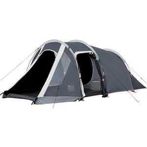 TIMBER RIDGE Tenda 2-3 Persone Impermeabile 3000mm Tenda a Tunnel con Avancorpo Tenda Familiare Tenda da Festival per Campeggio Viaggio Trekking Giardino Grigio