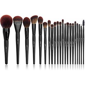 Jessup Set di pennelli per trucco Jessup Pennelli per trucco professionali completi neri, peli sintetici, Fondotinta, illuminante, contouring, correttore, Ombretto e Eyeliner. 21 pezzi T271