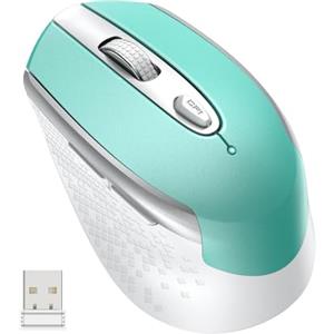 cimetech Mouse Wireless, Silenziosi 2.4G con Ricevitore Nano e Mouse Ergonomico, 1600 DPI con 3 Livelli Regolabili, per Windows 10/8/7/XP/Pro/Air/HP/Acer