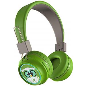 TinyGeeks Neo - Cuffie wireless certificate SGS e CPSIA - Volume Limitato 83 dB - Ascolto sicuro per bambini e bambine - Cuffie bambini con limitazione volume - Bluetooth 5.0 + Cavo Jack 3,5 mm Verde