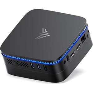 NiPoGi Mini PC Ιntel Alder Lake N100 (fino a 3,4 GHz) 12 GB LPDDR5 4800 MHz/256 GB M.2 SSD,Desktop, Tower PC 4 K@60HZ HD Dual Display,WiFi 2.4G/5G, RJ45, BT4.2, VESA Supportato