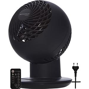 Iris Ohyama Woozoo, 30m², Ventilatore da Tavolo, Ufficio Fan, Nero Opaco, Telecomando, Silenzioso, Oscillazione, Per Camera, Soggiorno, Cucina, Circolatore d'Aria, Raffreddamento, Potente, PCF-SC15T