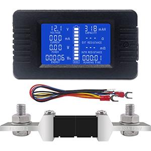 KETOTEK Monitor di energia Multimetro LCD Digital Voltage Current Cap Ohm Hour SOC Meter LCD DC 60-200V 300A Shunt