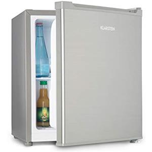 Klarstein Snoopy ECO - Minifrigo con Congelatore, Mini Frigorifero, Capacità 46L, Congelatore 4 L, Rumorosità 41 dB, Classe Energetica E, Grigio