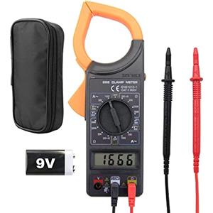 DISCORAMA MULTI TESTER DIGITALE, PINZA AMPEROMETRICA DIGITALE CON DISPLAY LCD, MULTIMETRO DIGITALE TESTER RILEVATORE CORRENTE AC/DC - DISCORAMA®