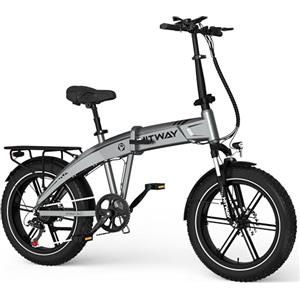 HITWAY 20 * 4.0" Bici Elettrica, Batteria 48V 10,4Ah fino a 50-100KM, 250W Motore Fat Tire E Bike, Pedelec Pieghevole con 7 Velocità per Pendolari Adulti