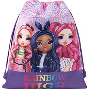 Franco Cosimo Panini RAINBOW HIGH - Zainetto Bambina e Bambino con Chiusura a Coulisse e Sistema Anti-Soffocamento, Valido come Sacca Sportiva e Asilo - Zaino Bambina Utile come Zaino Scuola e Free Time, Cm 35x42h