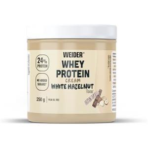 Weider Whey Protein Cream (250g) Gusto Cioccolato Bianco-Nocciola, Crema Proteica Spalmabile con 24% di Proteine, con Proteina di Siero del Latte, Senza Zuccheri Aggiunti, Senza Olio di Palma