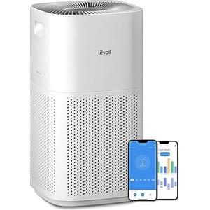 LEVOIT Smart Purificatore Aria per Grande Camera, CADR 697 m³/h fino a 147 ㎡, Filtro HEPA, Rimuove 99,97% di Allergie Polline Fumo Particelle, PM2.5 Monitor e Modalità Auto, Sensore di Luce