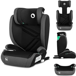 Lionelo Hugo I-size Seggiolino Auto ISOFIX - R129 per bambini Gruppo 2-3 (100-150cm) Poggiatesta a 8 Livelli, Memory Foam, Poggiabraccia, Protezione Laterale, Leggero, Lavabile